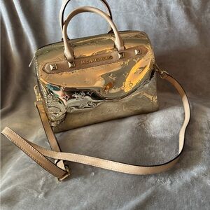 Michael Kors “Jet Set” Metallic Gold Satchel/Shoulder Bag